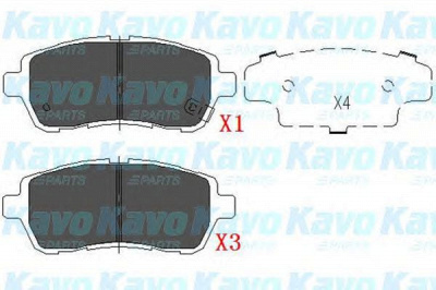 KAVO PARTS kbp1514 -  Комплект тормозных колодок, дисковый тормоз